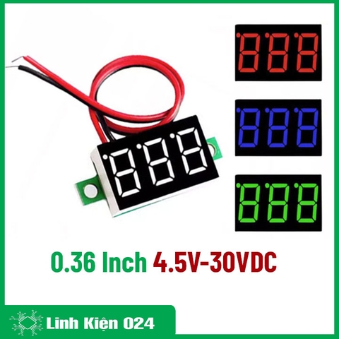 Vôn Kế Điện Tử 0.36 Inch 4.5V-30VDC (K2G6-1)