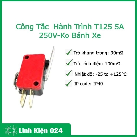 Công Tắc  Hành Trình T125 5A 250V-Ko Bánh Xe