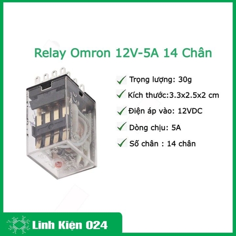 Relay Omron 12V-5A 14 Chân
