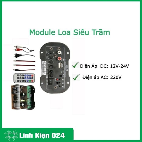 Module Loa Siêu Trầm 220VAC 12V-24VDC TDA2009 10W+10W