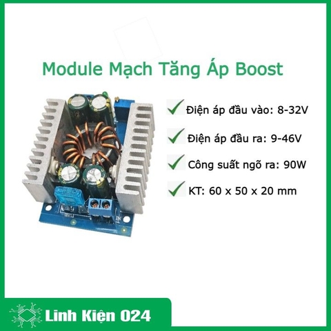 Module Mạch Tăng Áp Boost 12A 150W In 8-32VDC, Out 9V-46VDC ( K2C7)