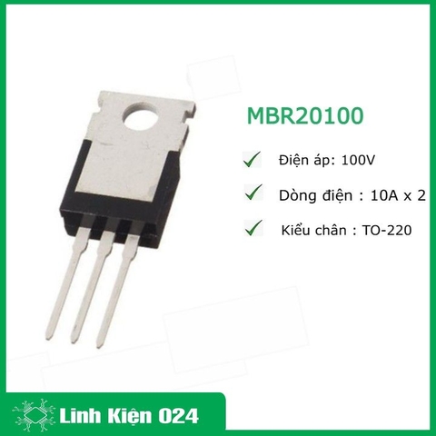 MBR20100 CT 100V 2x10A TO-220 Hãng ON