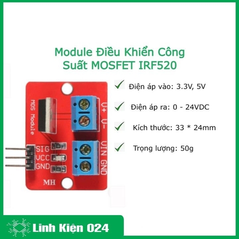 Module Điều Khiển Công Suất MOSFET IRF520 (K4D15)