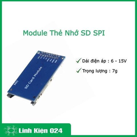 Module Thẻ Nhớ SD SPI (K2H15)