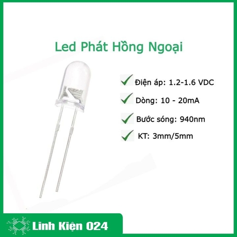 Led Phát Hồng Ngoại Ø5 940nm