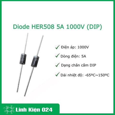 Diode HER508 5A 1000V (DIP)