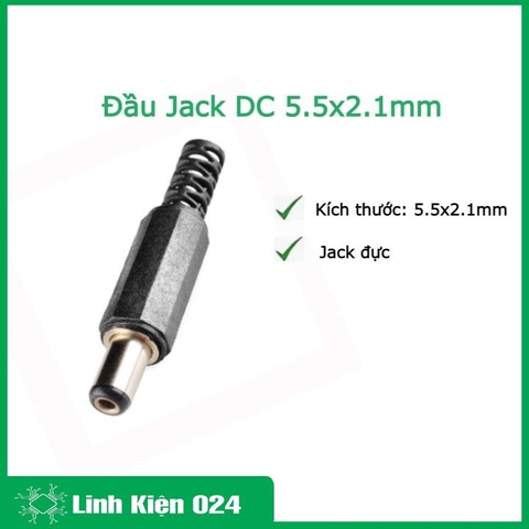 Đầu Jack DC 5.5x2.1mm ( đực ) (k1k4)