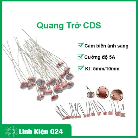 Quang Trở Cảm Biến Ánh Sáng  CDS 10mm