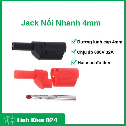 Jack Nối Nhanh An Toàn 4mm Jack Nối Chịu Áp 600V 32A