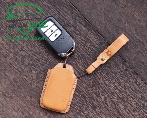 Bao da chìa khóa smartkey Honda handmade - Mẫu 1