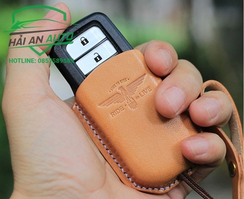 Bao da chìa khóa smartkey Honda handmade - Mẫu 1