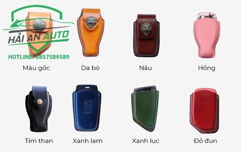 Bao da chìa khóa smartkey Honda handmade - Mẫu cúc bấm