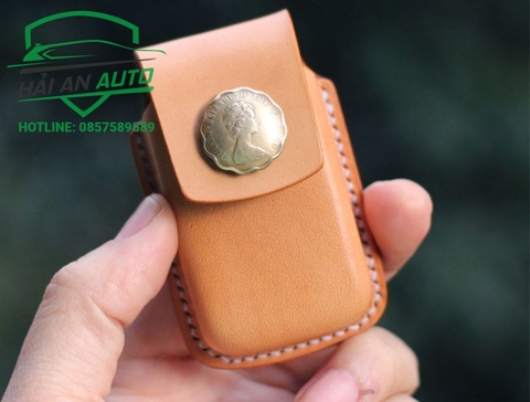 Bao da chìa khóa smartkey Honda handmade - Mẫu cúc bấm