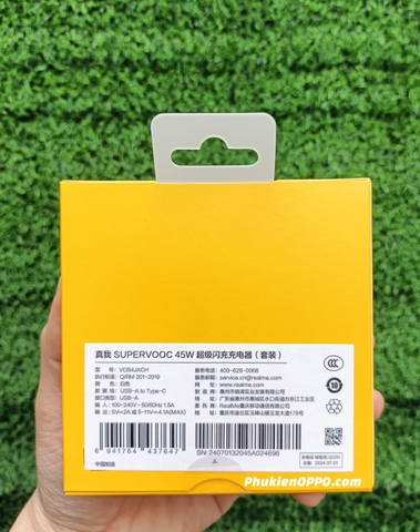 Bộ sạc siêu nhanh SuperVOOC 45W cho OPPO A3 / A3x - Chính Hãng