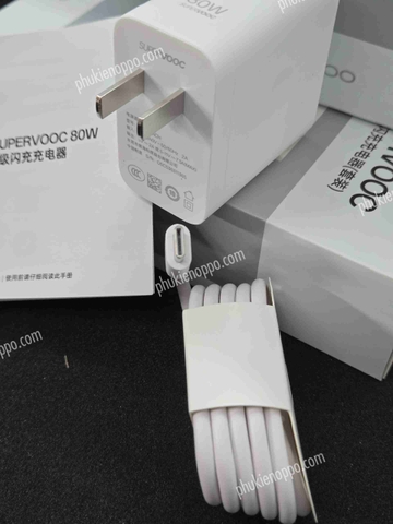 Bộ Sạc SuperVOOC 80W Cho OPPO Find X9 / X9 Pro / X9s - Hàng Chính Hãng