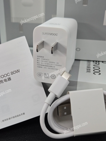Bộ sạc SuperVOOC 80W cho OPPO Reno14Pro 5G  - Chính Hãng