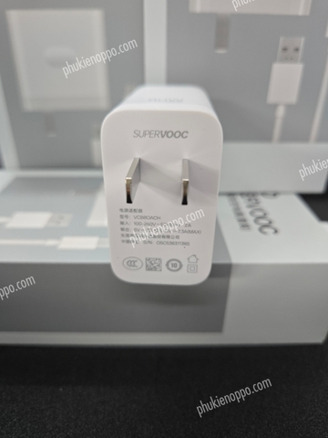 Bộ sạc siêu nhanh Super VOOC 80W cho OPPO Find N6 - Chính Hãng