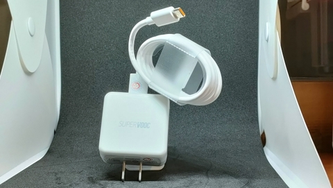 Bộ Sạc Cáp OPPO SuperVOOC 50W Cho Oppo R17 Pro - Cáp SuperVOOC Type-C (Chân Trắng)