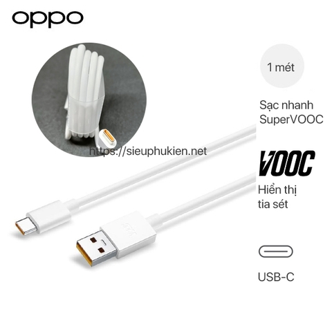 Cáp OPPO Sạc Nhanh Super VOOC 2.0 Oppo Find X Series - Type C - Hàng Chính Hãng
