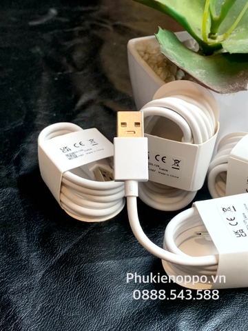 Cáp Sạc Nhanh Oppo VOOC USB Type C (Lõi Trắng) - Dài 1 mét - Hàng Chính Hãng
