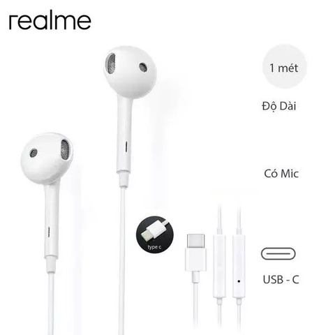 Tai Nghe Realme 8 - Jack USB-C - Hàng Chính Hãng - Fullbox
