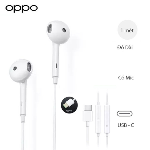Tai Nghe Oppo A92 - Jack USB-C - Hàng Chính Hãng - Fullbox