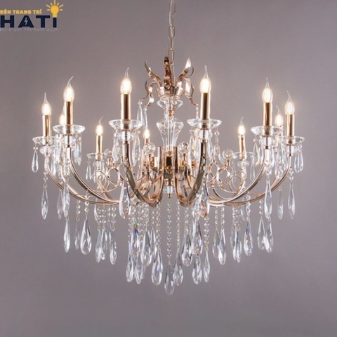 Đèn chùm pha lê phòng khách - Điểm nhấn nổi bật không gian