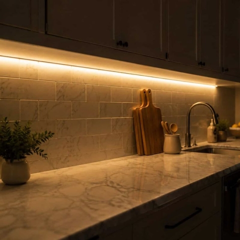 Đèn LED Trang Trí Gầm Tủ Bếp Tiện Lợi, Tiết Kiệm Điện Và Dễ Lắp Đặt