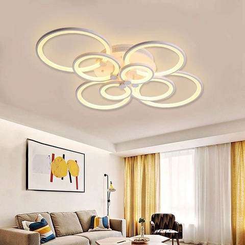 Đèn ốp trần phòng khách hiện đại cho ngôi nhà thêm sang trọng