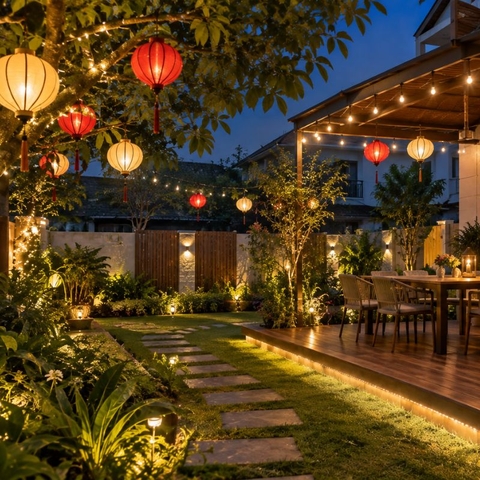 Đèn Trang Trí Trung Thu Cho Sân Vườn Lung Linh Và An Toàn