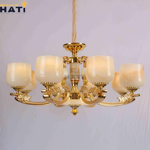 Điểm danh 5 mẫu đèn chùm bát đá tự nhiên đẹp cho phòng khách