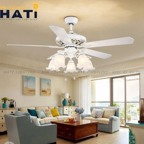 Xu hướng quạt trần đèn chùm mới nhất năm 2025