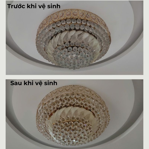Hướng dẫn vệ sinh đèn chùm pha lê đúng cách
