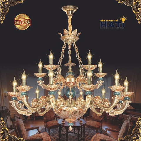 Đèn chùm đồng đá Dante