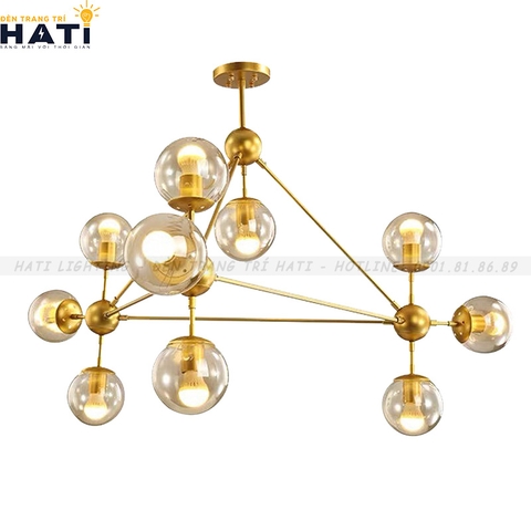 Đèn thả decor Mono thân vàng