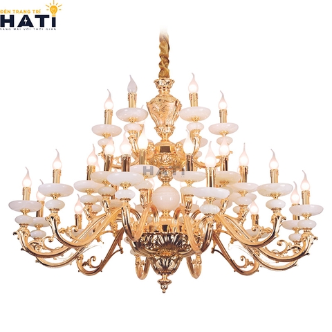 Đèn chùm đồng đá Sandri 30 bóng