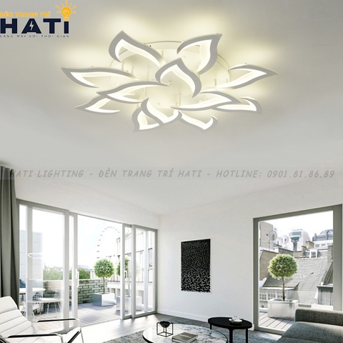 Đèn ốp trần led hình lưỡi rìu 12 cánh