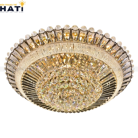 Đèn ốp trần pha lê tròn Samantha 950mm