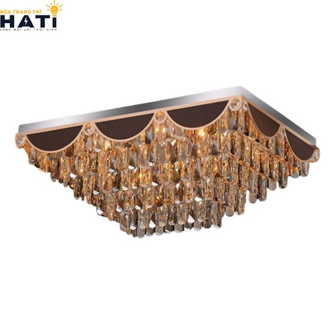 Đèn ốp trần pha lê chữ nhật Mélanie