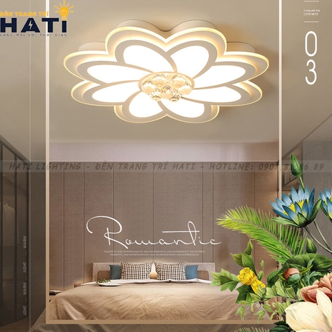 Đèn ốp trần led Mineko 8 cánh