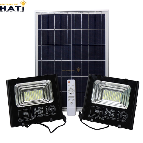 Đèn pha led năng lượng mặt trời đôi 60w+60w/100w+100w