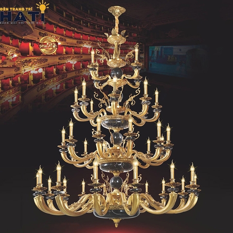 Đèn chùm đồng đá Berwin