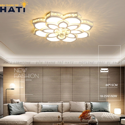 Đèn ốp trần led Moriko 16 cánh nhỏ