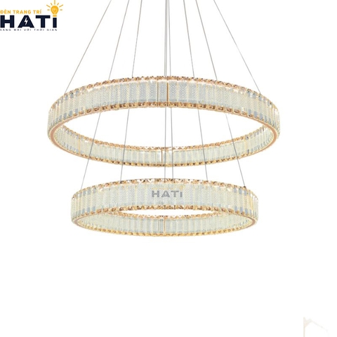 Đèn thả pha lê Libra 2 vòng