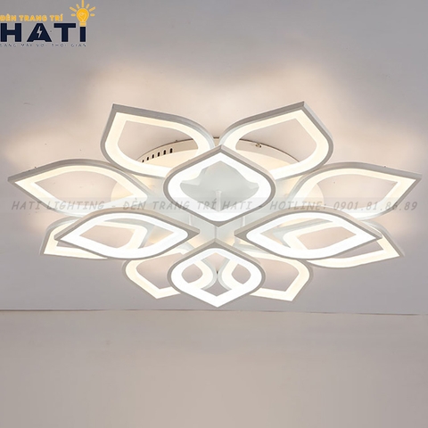 Đèn ốp trần led hoa sen 8+4 cánh