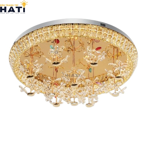 Đèn ốp trần pha lê tròn Berthe