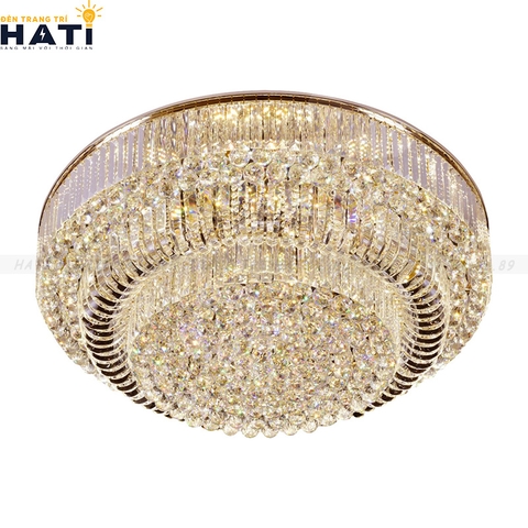 Đèn ốp trần pha lê tròn Tiago