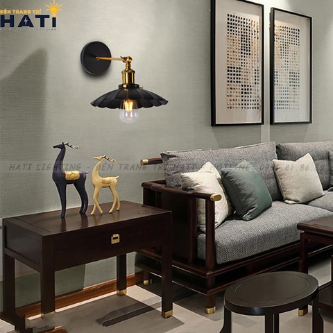 Đèn tường decor chóa xòe có vân