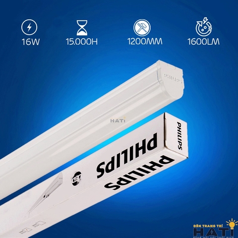 Bộ máng đèn led T8 Philips BN016C Lifetime 15.000h 0.6-1.2m