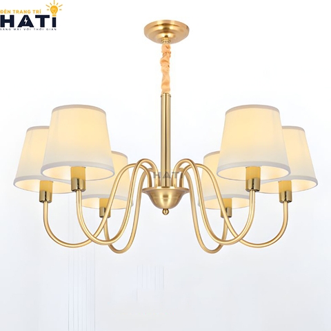 Đèn chùm đồng nguyên chất  Liable 6 bóng